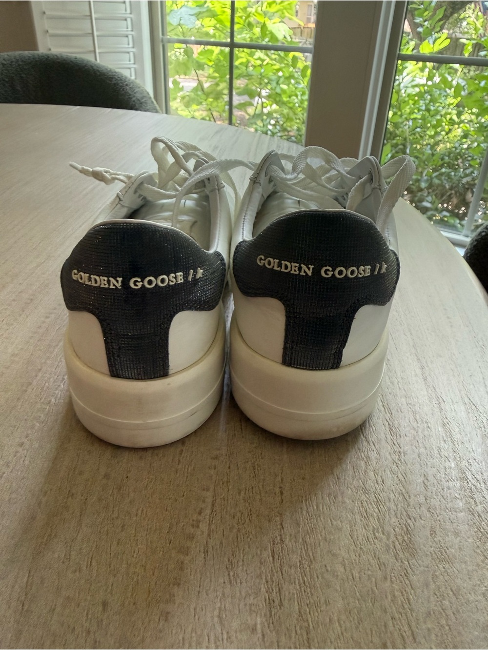 Golden Goose Women's Purestar sneakers with glittery black heel tab - Picture 2 of 3
